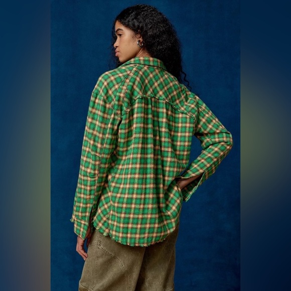 UO BDG Brixton Button Down Plaid Flannel NWT - Picture 2 of 7